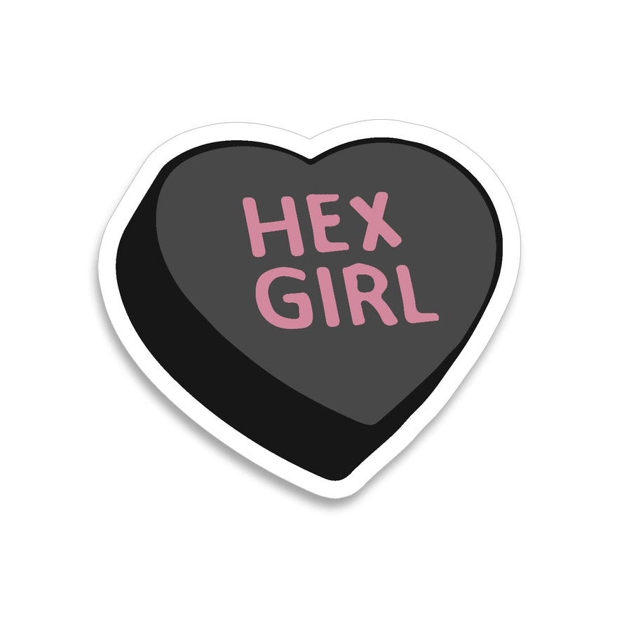 hex girl Candy Heart Sticker