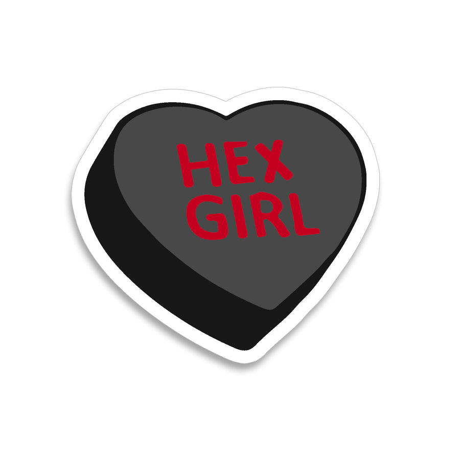 hex girl Candy Heart Sticker