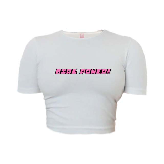 Girl Power Pink Logo Crop Tee 2.0