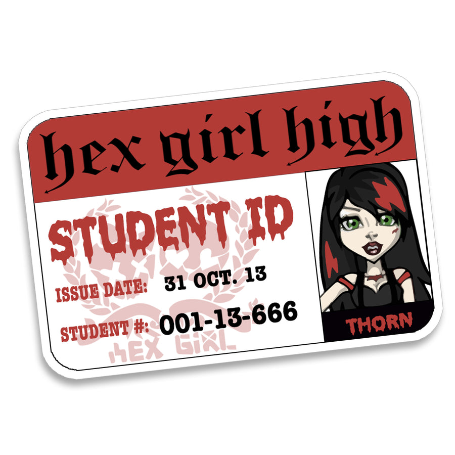 hex girl High Student ID Cards Sticker