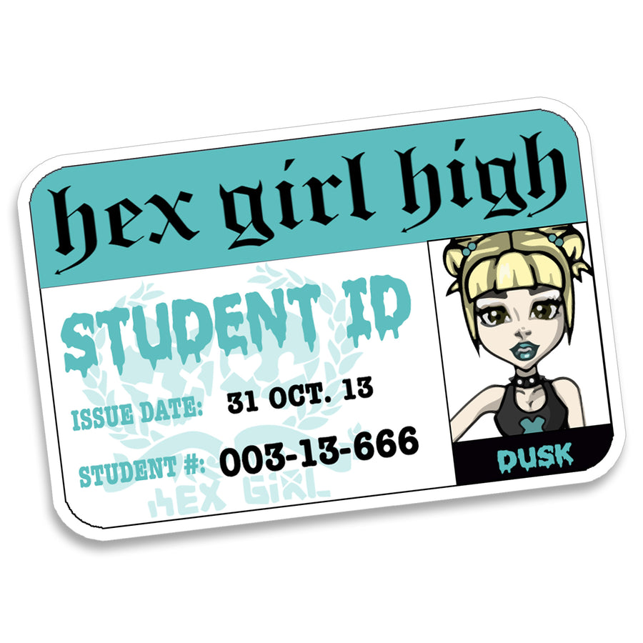 hex girl High Student ID Cards Sticker