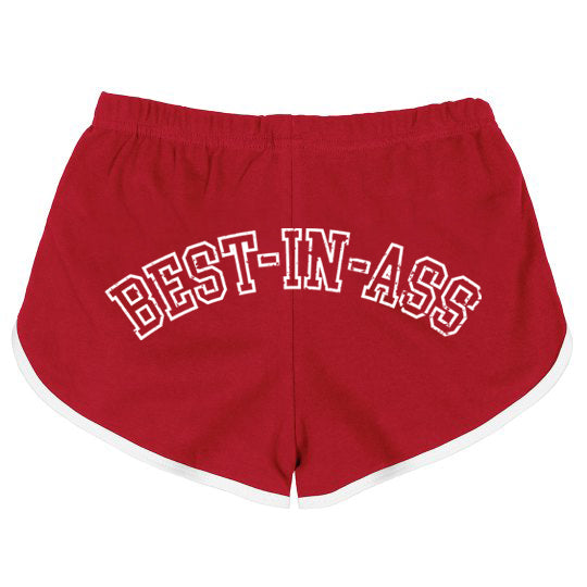 Red Varsity Booty Shorts