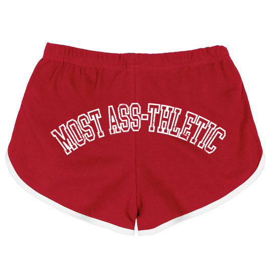Red Varsity Booty Shorts